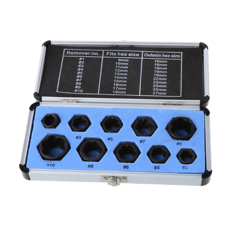 10 шт./компл. поврежденные гайка болт и для снятия Съемник шпилек размер от 9 19 мм