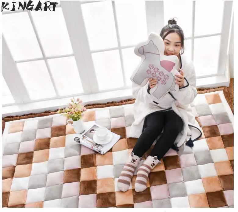 Хлопковый ковер для детской комнаты яркий коврик спальни одеяло плюшевый