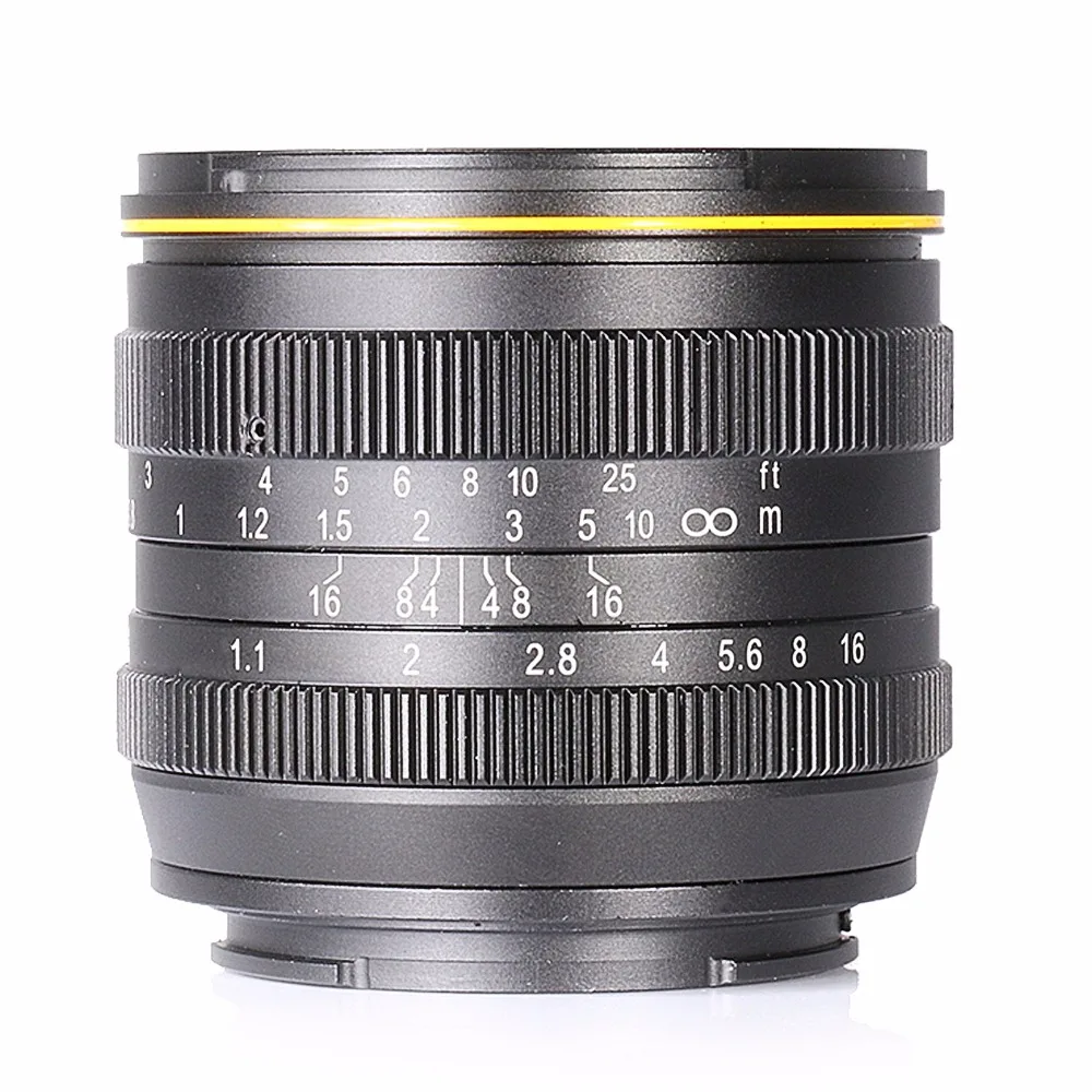 Новый стиль Kamlan 50 мм F1.1 APS-C Большая диафрагма ручной фокус объектив для Sony E-Mount |