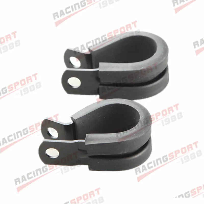 

2PCS Aluminum Rubber Cushioned Clamp ID 19.1mm AN10 Vacuum Hose black