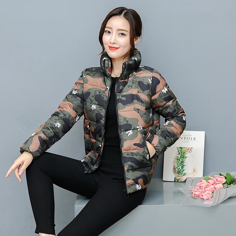 Женская камуфляжная куртка блузон зимнее пальто женские куртки и Manteau Veste Femme Manche