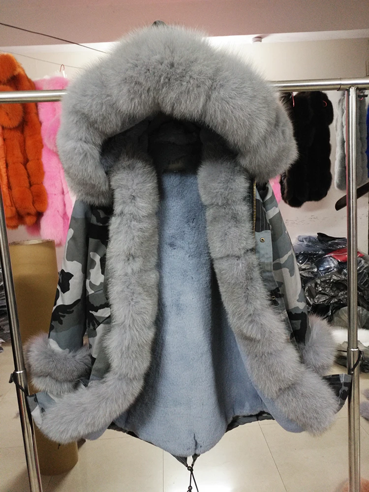 Оптовая продажа с фабрики новые женские меховые парки зима 2020 Лисий мех воротник