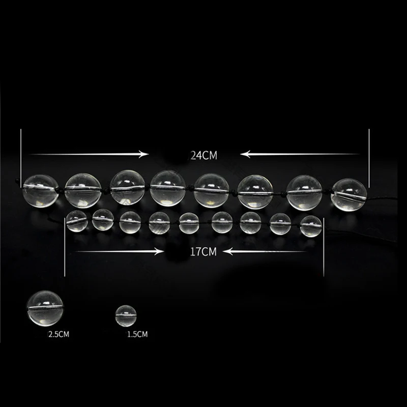 Длинные анальные бусины стеклянный фаллоимитатор Анальная пробка для