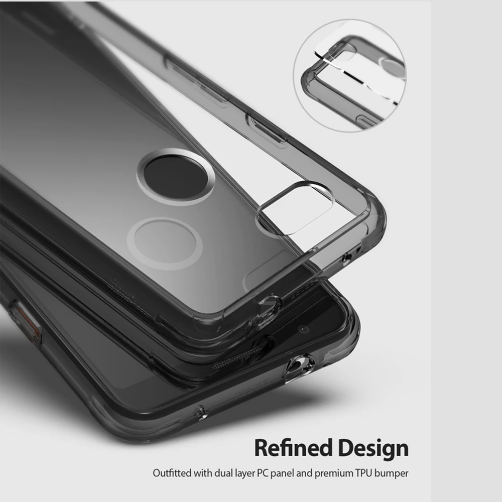 Ringke Fusion для Google Pixel 3a XL прозрачная задняя крышка из поликарбоната и мягкая рамка