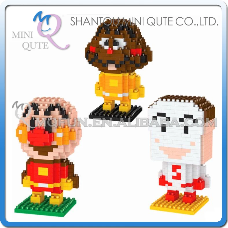 Полный комплект 3 шт./партия lno Мини Симпатичный Kawaii Anpanman Shokupanman Currypanman пластиковый