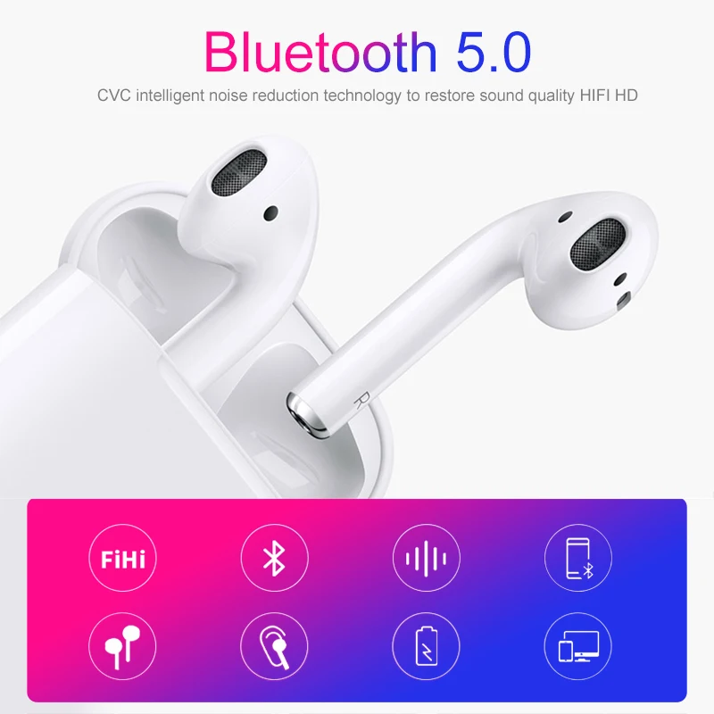 I12 tws Bluetooth наушники беспроводные с сенсорным управлением 3D объемный звук и