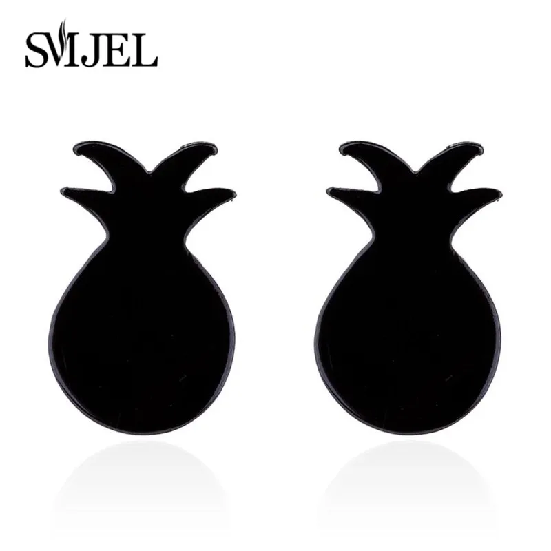SMJEL Tropic Pineapple Earrings Men Jewelry Simple Trendy Fruit Stud Earring Pendant Studs Ear Accessories | Украшения и