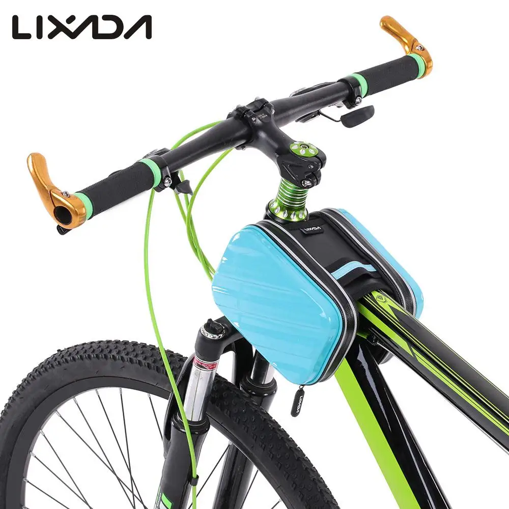 Непромокаемая велосипедная сумка Lixada двойная на переднюю раму для езды