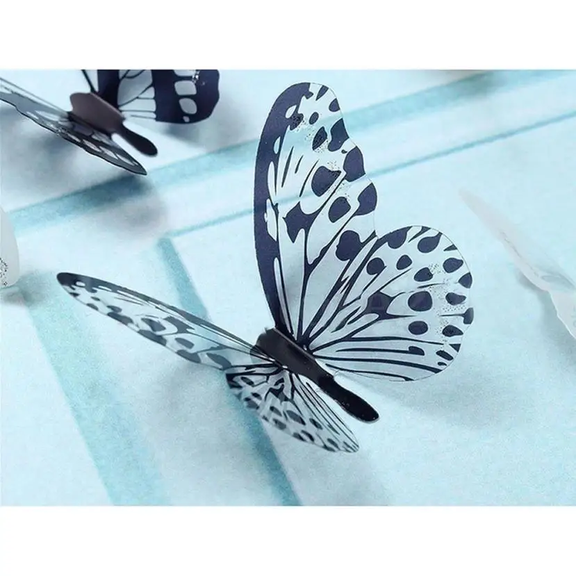 36 шт. 3D Черно-белая бабочка наклейка художественная Наклейка на стену настенная украшение дома 2o0501