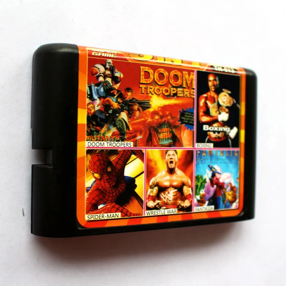 5 в 1 Doom Troopers+ бокс+ Человек-паук+ война+ фантазия 16 бит sega MD игровая карта для sega Mega Drive для Genesis