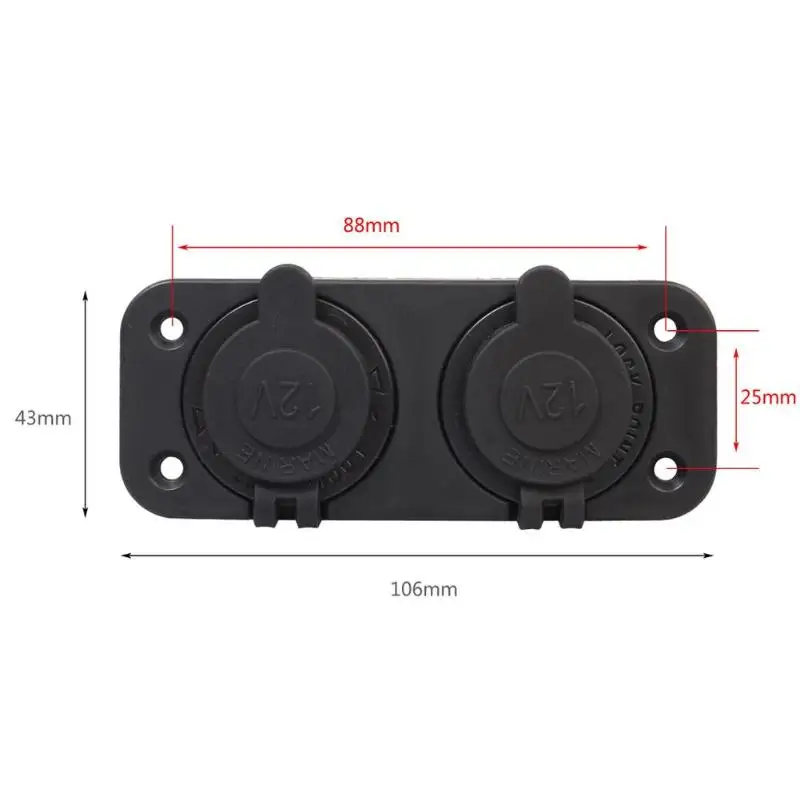 Автомобильное зарядное устройство мотоциклетная вилка двойной порт розетка для