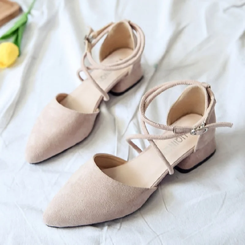 Women's sandals 2019 summer new solid color with shallow mouth high heel women casual shoes | Обувь