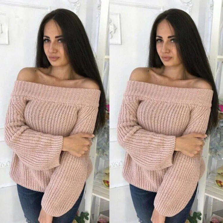 2018 Autumn winter female loose Knit sweater women pullover Puff Sleeve sweaters loose-sized jumper pull femme | Женская одежда