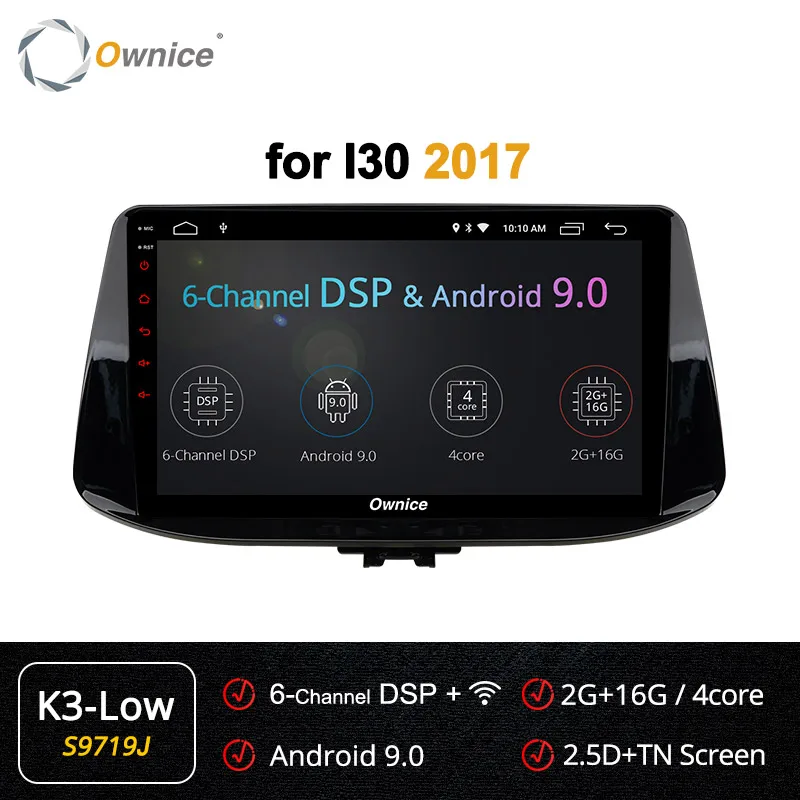 S9719 K3-Low Ownice K1 K2 K3 K5 K6 DSP 360 panorama Android 9,0 Octa 8 ядерный для hyundai i30 автомобильный dvd-плеер Navi gps радио 4G LTE - Color: S9719 K3-Low