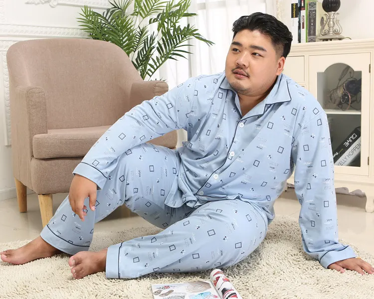 Пижамные комплекты размера плюс 5XL из хлопка, Мужская простая Пижама клетчатая, Мужская пижама, повседневная домашняя пижама, Мужская зимняя Пижама