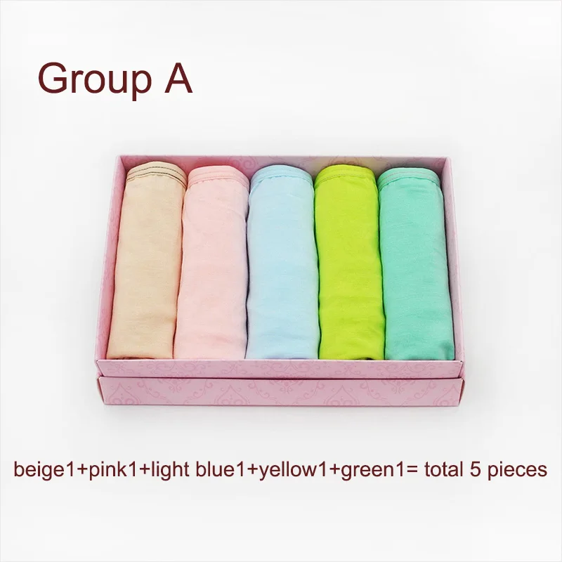 Group A BllooBeell, 5 шт., сексуальное женское нижнее белье, трусики с Т-образной спинкой, Модальные, летние, низкая посадка, стринги, женское нижнее белье, женские трусы, размер M/L - Цвет: Group A
