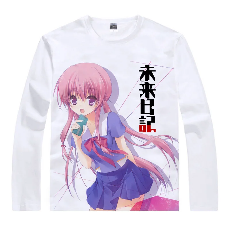 Coolprint японский Футболка с изображением в стиле аниме Костюм Мирай Никки футболки