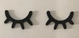 2 шт./компл. скандинавский деревянный ресницы мультфильм 3D стены Стикеры "сделай сам" для детей Спальня реквизит дом Гостиная подвесное украшение MI 008 - Цвет: Черный