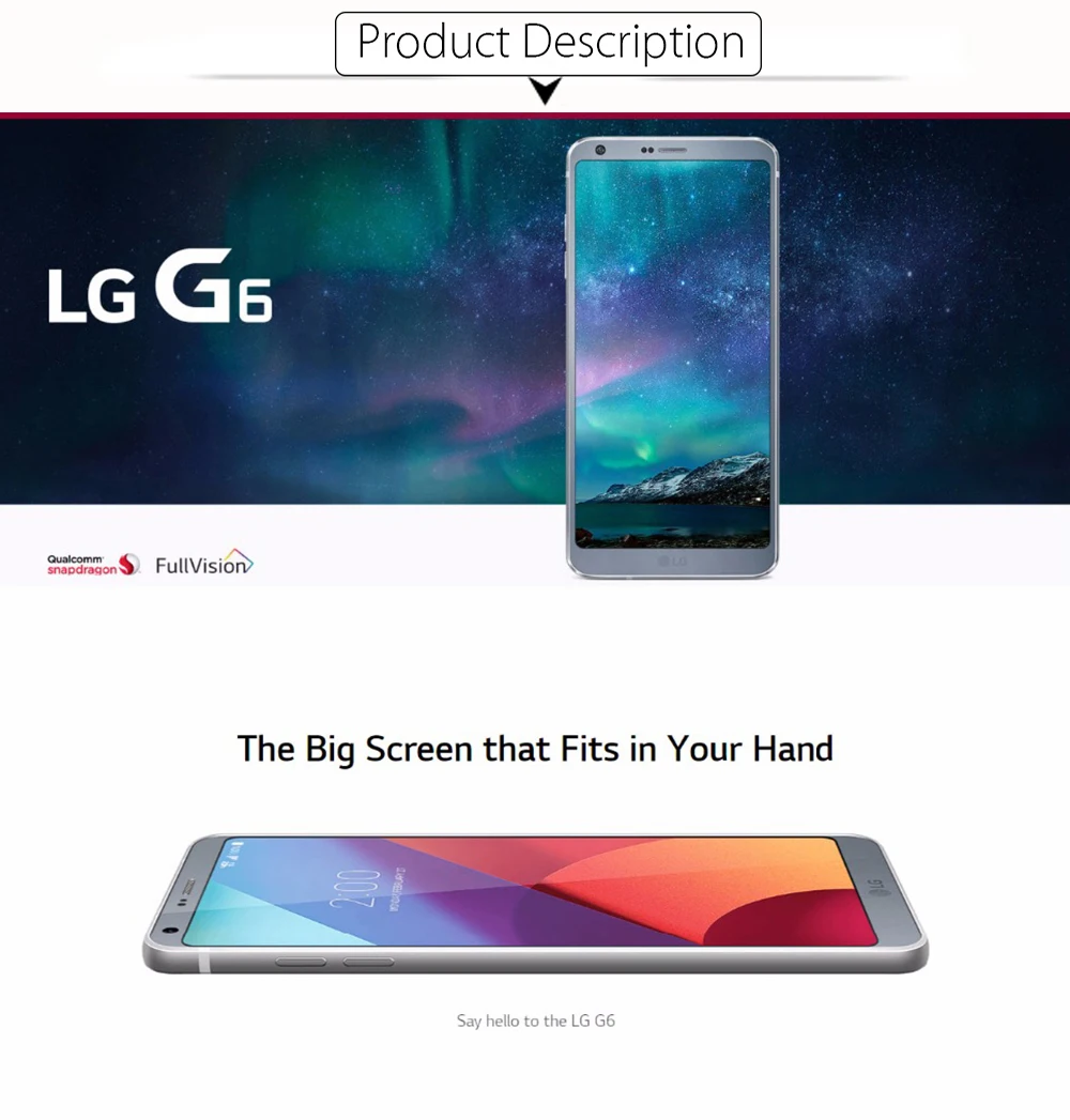 Разблокированный мобильный телефон LG G6 H870DS 64 Гб/H871 32 Гб четырехъядерный двойной 13 МП камера 821 одна/две sim-карты 4G LTE 5,7 дюйма