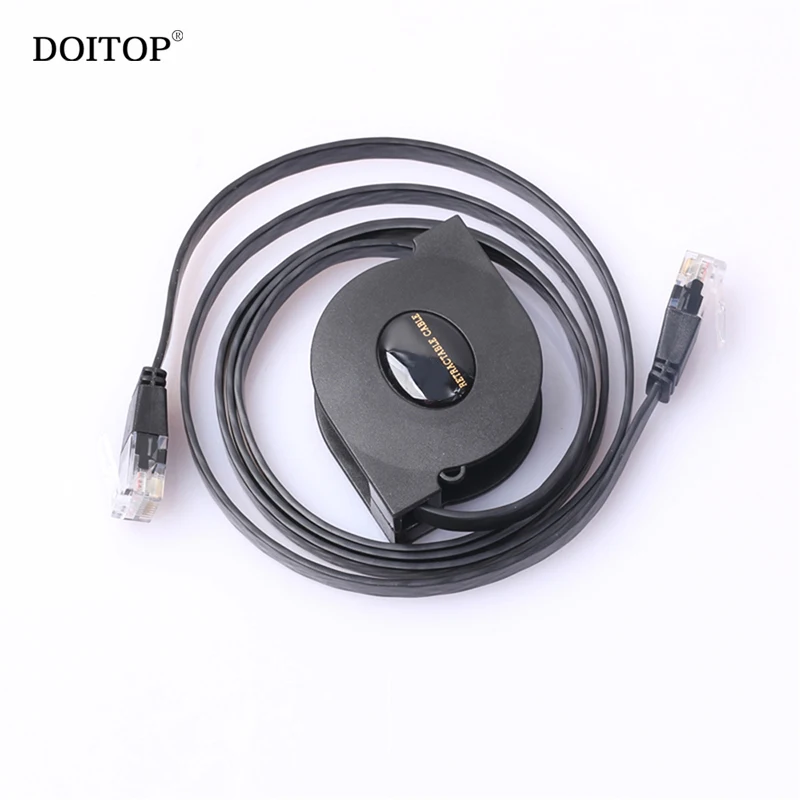 DOITOP 1 м 2 CAT6 1000 Мбит/с выдвижной LAN кабель Ethernet кабели полностью медный RJ45 Выдвижной