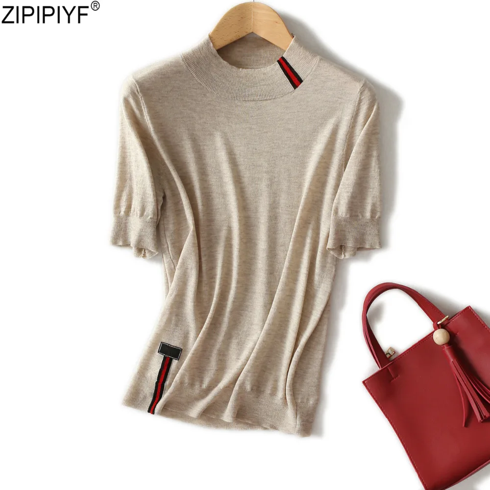 2018 Для женщин осенние модные вязаные свитера и пуловеры с круглым вырезом