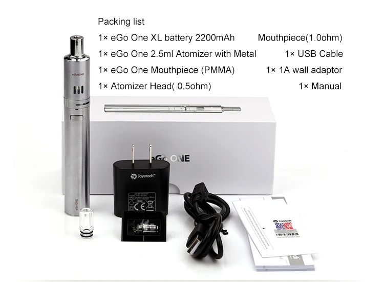 100% Оригинал Joyetech ego One XL Starter Kit с 2 мл танк распылитель и 2200 мАч батарея Mod E cigs