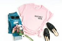 skuggnas new arrival selectively social t shirt introvert anti social shirt pink tees 90s aesthetic fashion clothing drop ship