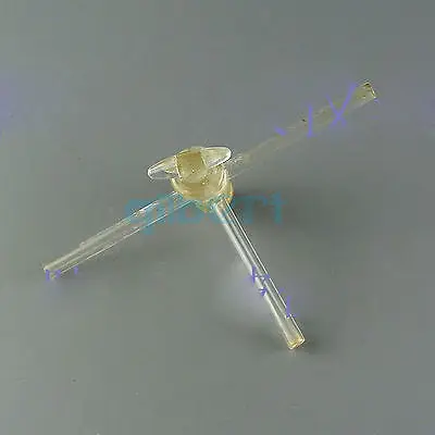 15mm Bore High Vacuum Stopcock T-Shape 3 Way Hollow Plug Laboratory Ware | Канцтовары для офиса и дома