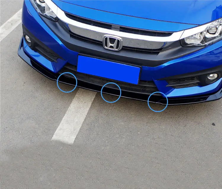 Abs передний бампер спойлер для тела наборы подходят Honda Civic 10th 2016-2018 | Автомобили и