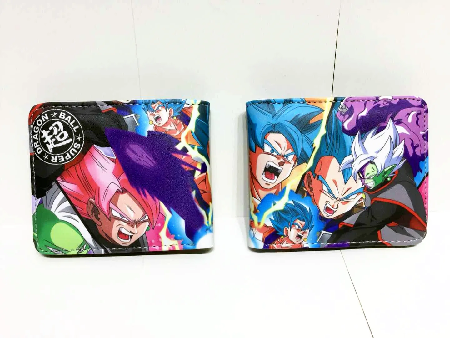 Аниме Dragon Ball и super Goku кошелек Pu короткий двойной фото держатель для карт для мужчин и женщин монета карман на молнии мультфильм сумочка с принтом