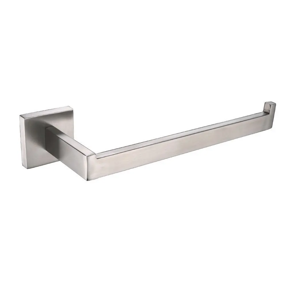 Stainless Steel 4-Pieces Bathroom Sets Square Silver Towel Hook Brushed Bar Toilet Paper Holder Hardware Bath Accessory | Обустройство