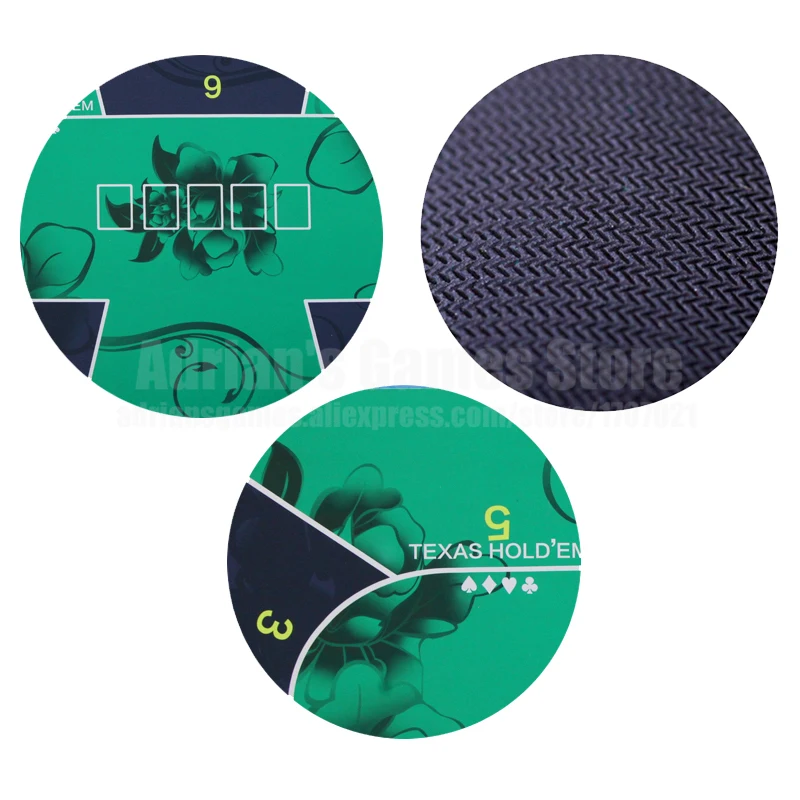 120 см круглый стол для покера ткань классический зеленый резиновый покерный