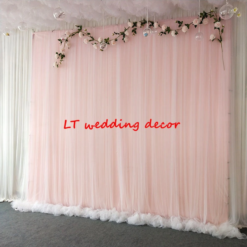 Элегантный розовый свадебный фон из органзы со льдом драпировка свадебные