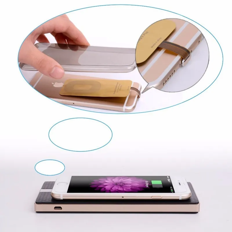 Горячая Wireless Power Bank 8000 мАч Android 2USB Интерфейс СВЕТОДИОДНЫЕ Фонари Портативный