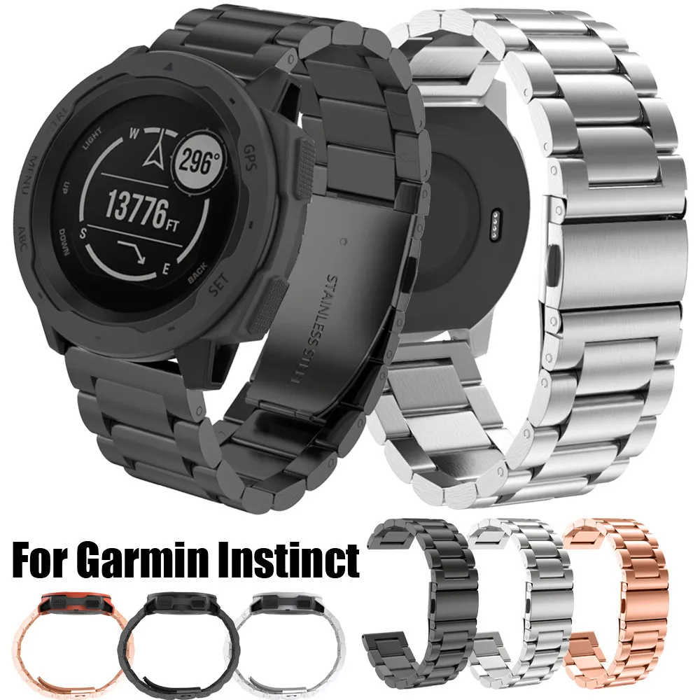 2019 New Stainless Steel Replacement Watch Band Strap Wristband For Garmin Instinct Watachband Sporting Goods Accessories | Электроника
