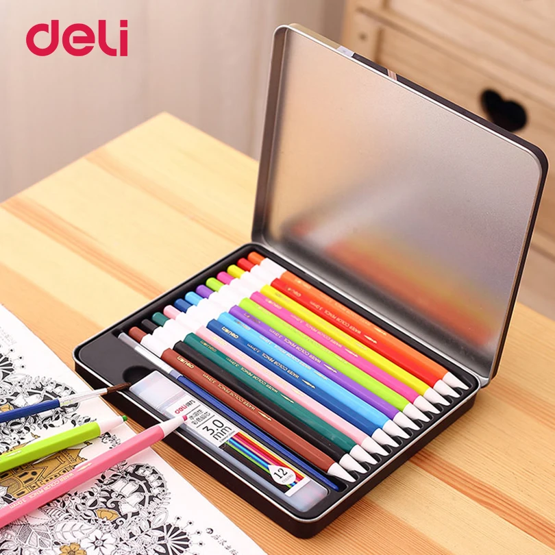 Deli школьные принадлежности цветные карандаши акварельные Цветные Карандаши для