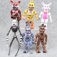 6 pcsset anime figure five night at freddy fnaf bear pvc model action figure freddy toys for children birthday gifts hot toys