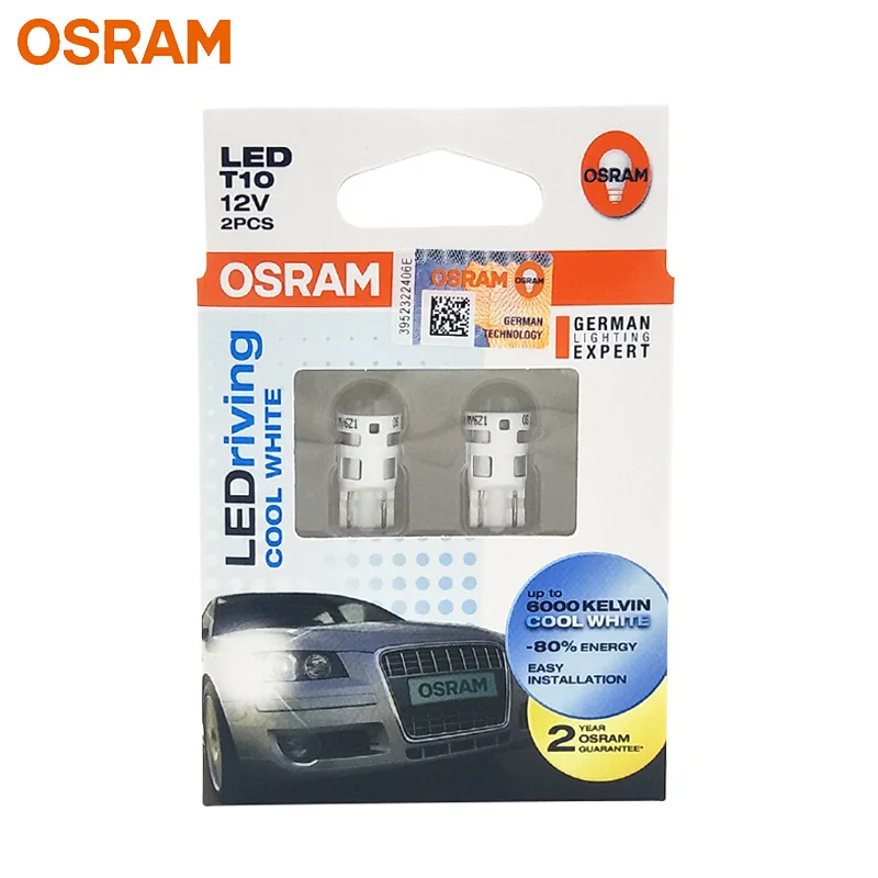 OSRAM T10 светодиодный светильник с крутым белым сигналом поворота для автомобиля