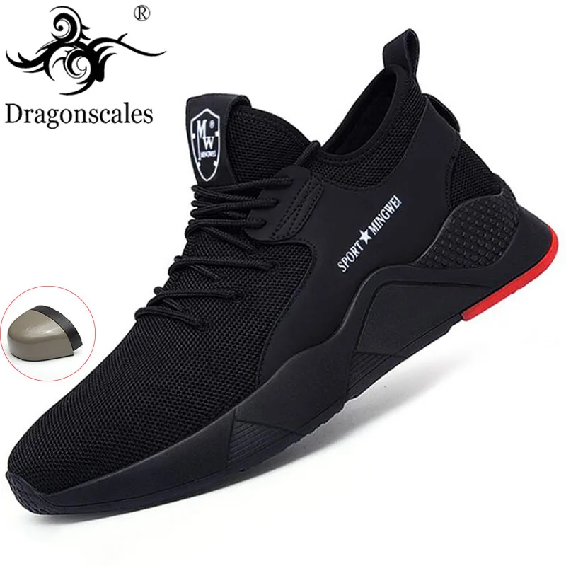 

Мужские безопасные ботинки, легкие дышащие кроссовки со стальным чехлом, защитные ботинки для пирсинга, Прямая поставка