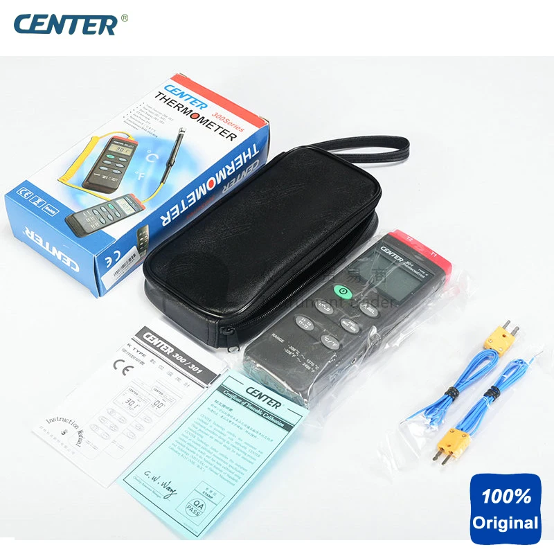 

K Typ Dual Input PC Interface Digital Thermometer CENTER301