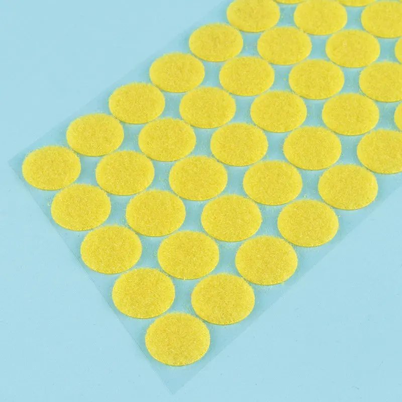 Yellow 180 пар 10 мм многоцветная клейкая застежка в горошек нейлоновая липучка DIY волшебная Наклейка круглая прочная самоклеящаяся лента - Цвет: Yellow