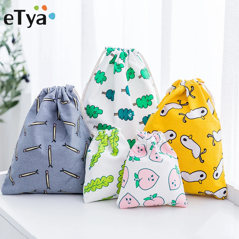 

eTya Drawstring Bag Travel Portable Clothes Shoes Packing Organizers Bags Kids Dolls Toys Package Home Storage Pouch Gift Bag