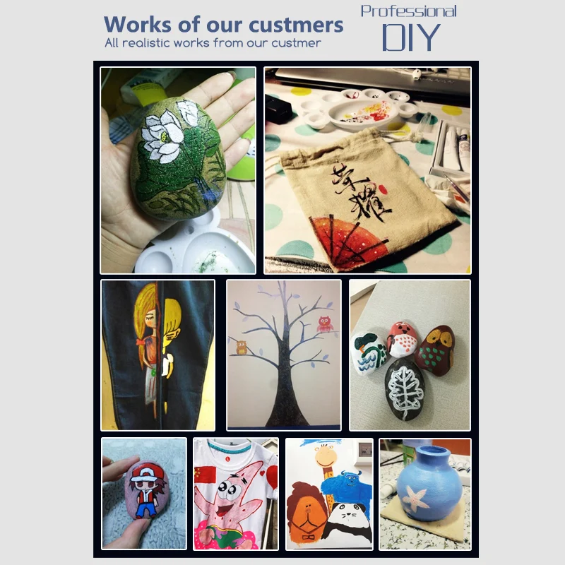 Высококачественные акриловые краски набор трубок для рисования ногтей