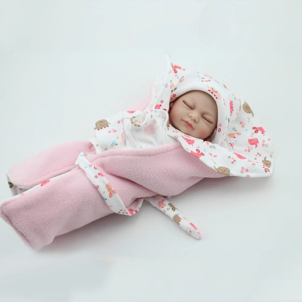 Мягкая виниловая кукла 10 дюймов Preemie настоящая силиконовая Спящая девушка Reborn