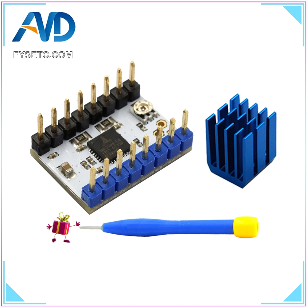 1 шт. TMC2130 V1.0 Новый V1.1 Stepstick Драйвер шагового двигателя SPI с теплоотводом ультра