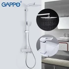GAPPO Смесители для ванны латунный водопроводный кран Хромированный и белый смеситель для ванны смесители для душа с смесителем для ванны душ Набор смесителей