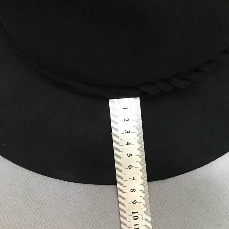 Фибоначчи ретро шерсть шляпа Майкл Джексон концертный танец Fedoras классический черный с широкими полями Джаз джентльмен шляпы