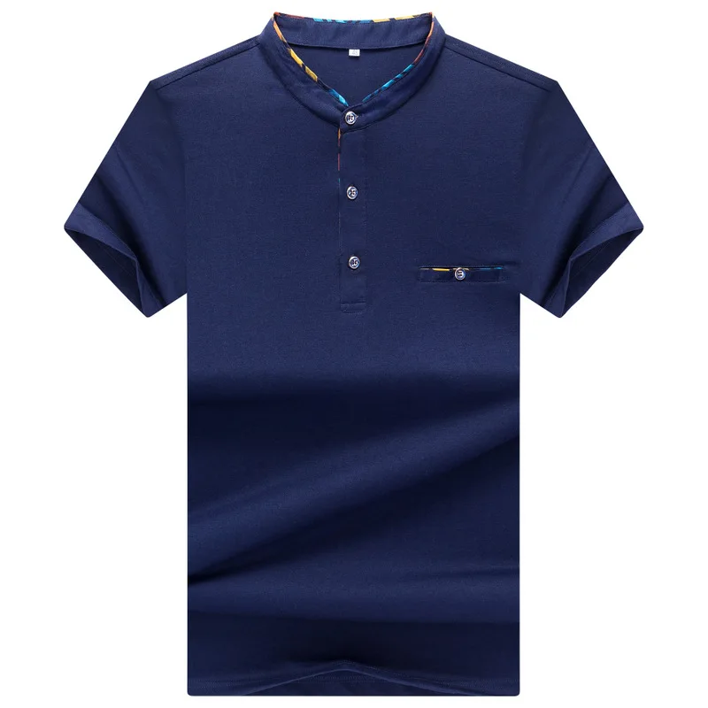 Hommes A Manches Courtes футболки Dete Coton Mince Entreprise De Mode повседневные Avec Boutons мужские Marque Vetements