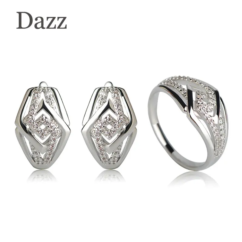 

Dazz специальный медный цветок Ювелирные наборы для женщин маркиза кубический циркон свадебное кольцо на палец ювелирные изделия для ушей по...