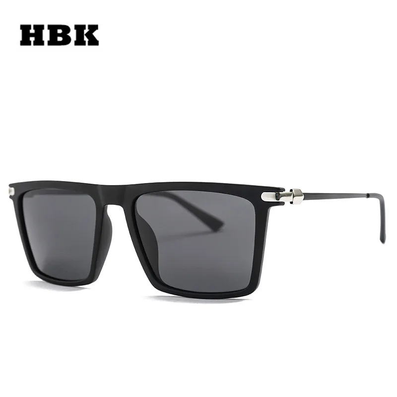 Мужские солнцезащитные очки HBK квадратные поляризационные с защитой UV400 для